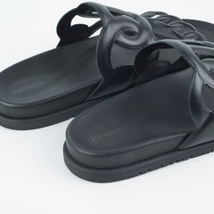 Hermes Extra Sandals Black Size 41