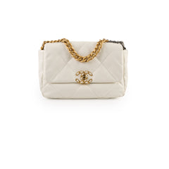 Chanel 19 Small White Microchip