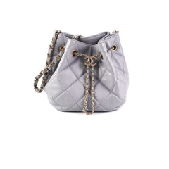 ITEM 28 - Chanel Lambskin Grey Bucket Bag