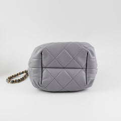 ITEM 28 - Chanel Lambskin Grey Bucket Bag