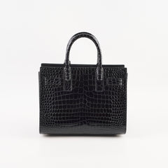 Saint Laurent Sac De Jour Nano Black Shiny Croc