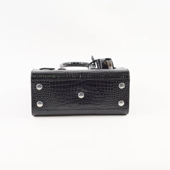 Saint Laurent Sac De Jour Nano Black Shiny Croc