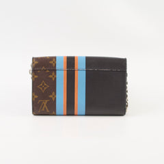 Louis Vuitton Monogram Striped Twist Wallet On Chain