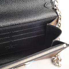 Louis Vuitton Monogram Striped Twist Wallet On Chain