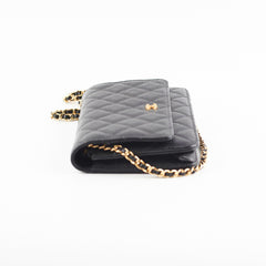 Chanel Wallet On Chain WOC Caviar Black Crossbody Bag