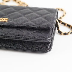 Chanel Wallet On Chain WOC Caviar Black Crossbody Bag