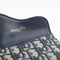 Christian Dior Trotter Saddle Oblique Zipper Card Holder
