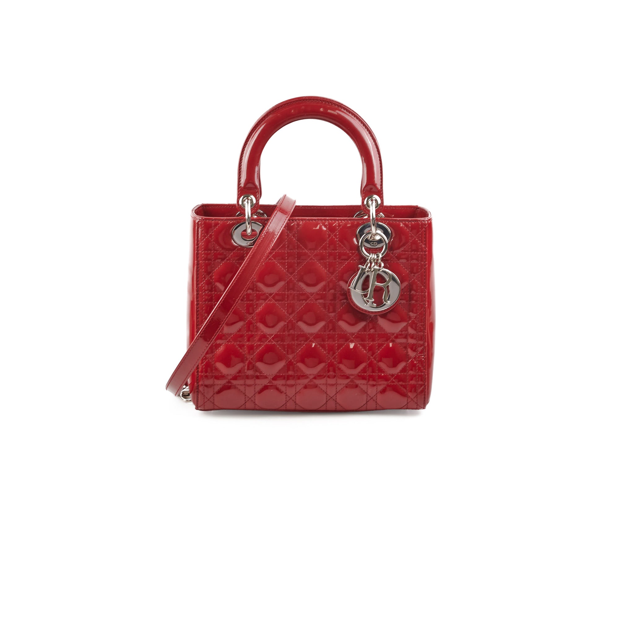 Christian Dior Medium Lady Dior Patent Red – THE PURSE AFFAIR
