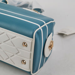 Christian Dior Small Vibe Zip Bowling Bag Aqua