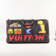 Louis Vuitton x NBA Keepall 55 Bandouliere Embossed Leather Black/Red