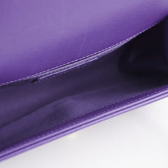 Chanel 19k Small Boy Quilted Purple Crossbody Bag
