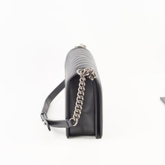 Chanel New Medium Boy Black Chevron Calfskin