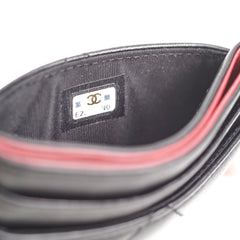 Chanel 19 Lambskin Cardholder Black