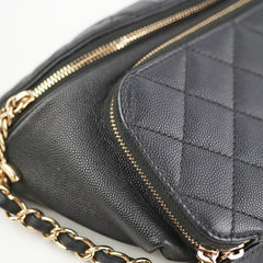Chanel Caviar Quilted Business Affinity Waist Belt Bag Black