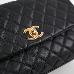 Chanel Coco Handle Caviar Medium Black