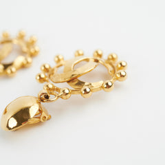 Chanel Gold Clip On Earrings Costume Jewellery