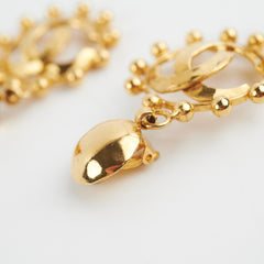 Chanel Gold Clip On Earrings Costume Jewellery