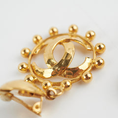 Chanel Gold Clip On Earrings Costume Jewellery
