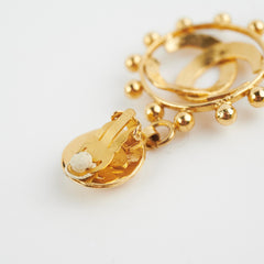 Chanel Gold Clip On Earrings Costume Jewellery