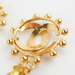 Chanel Gold Clip On Earrings Costume Jewellery