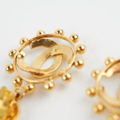 Chanel Gold Clip On Earrings Costume Jewellery