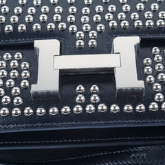 Hermes Mini Constance Studded Noir B Stamp