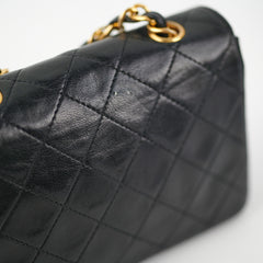 Chanel Mini Vintage Lambskin Black Flap Bag