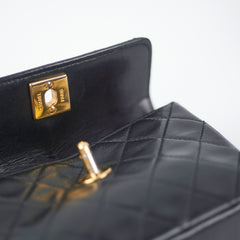 Chanel Mini Vintage Lambskin Black Flap Bag
