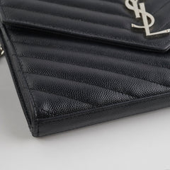 Saint Laurent Envelope Wallet On Chain Black