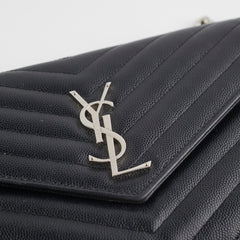 Saint Laurent Envelope Wallet On Chain Black