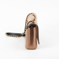 Chanel Filigree Caviar Beige Small Flap Shoulder Bag