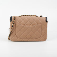 Chanel Filigree Caviar Beige Small Flap Shoulder Bag