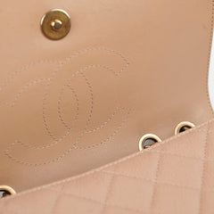 Chanel Filigree Caviar Beige Small Flap Shoulder Bag