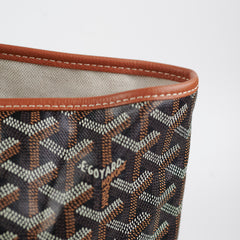 Goyard St Louis PM Black Tan Shoulder Bag