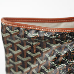 Goyard St Louis PM Black Tan Shoulder Bag