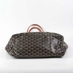 Goyard St Louis PM Black Tan Shoulder Bag