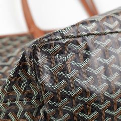 Goyard St Louis PM Black Tan Shoulder Bag