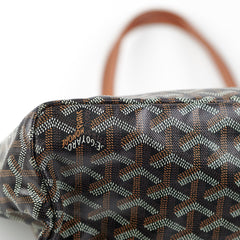 Goyard St Louis PM Black Tan Shoulder Bag