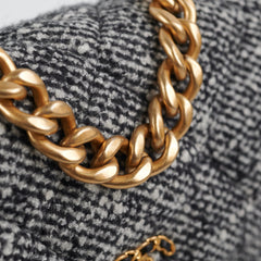 Chanel 19 Tweed Medium/Large Flap Bag Grey/Black