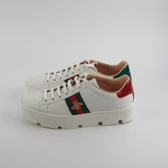 Gucci Ace Embroidered Platform Sneaker Size 40