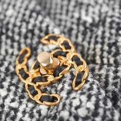 Chanel 19 Tweed Medium/Large Flap Bag Grey/Black