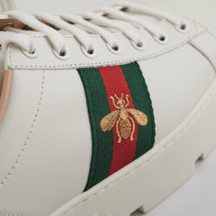 Gucci Ace Embroidered Platform Sneaker Size 40