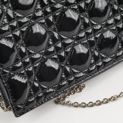 Dior Patent Clutch Black