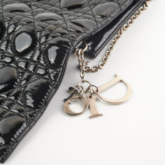 Dior Patent Clutch Black