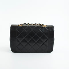 Chanel Small Vintage Diana Lambskin Black