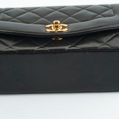 Chanel Small Vintage Diana Lambskin Black