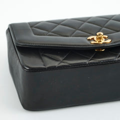 Chanel Small Vintage Diana Lambskin Black