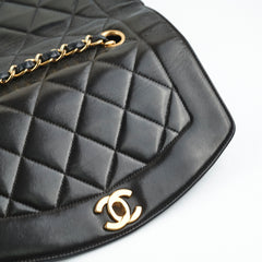 Chanel Small Vintage Diana Lambskin Black