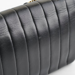 Chanel Vintage Lambskin Vertical Flap Bag Black