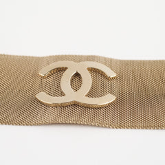 Chanel CC Logo Gold Cuff Bracelet 17cm